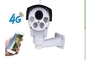 Άσπρα σφαιρών 4G CCTV καμερών συστημάτων κάμερα ασφαλείας CCTV Ptz IP ηλιακά τροφοδοτημένα προμηθευτής