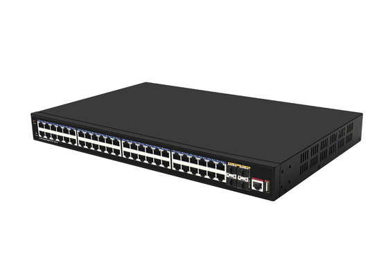 10 Gigabit PoE Βιομηχανικός διακόπτης Ethernet 400W Layer 3 52 Port