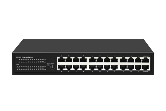 Έξυπνος βιομηχανικός διακόπτης Ethernet 48 Gbps Πρακτική θύρα RTL8382L 24